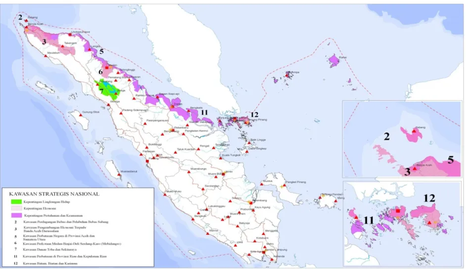 Gambar 1.2. Peta KSN Prioritas di Pulau Sumatera 