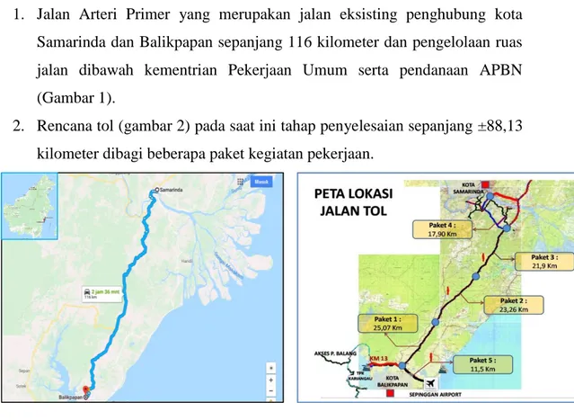 Gambar 2. Rencana Jalan Tol kota  Samarinda dan Balikpapan            Sumber : Dinas PU Prov