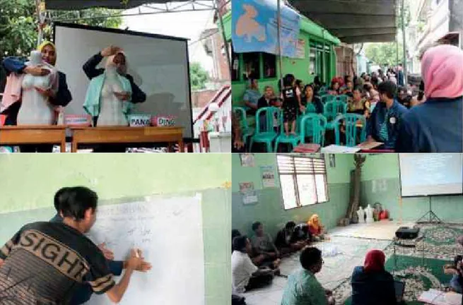 Gambar 1.  Dokumentasi kegiatan Pemberdayaan Masyarakat untuk meningkatkan Pemberian ASI Eksklusif