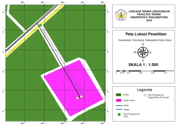 Gambar 5. Lokasi lahan karet 