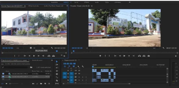 Gambar 8. Project editing untuk live program Vokasi  (Sumber: Ericha, 2019) 
