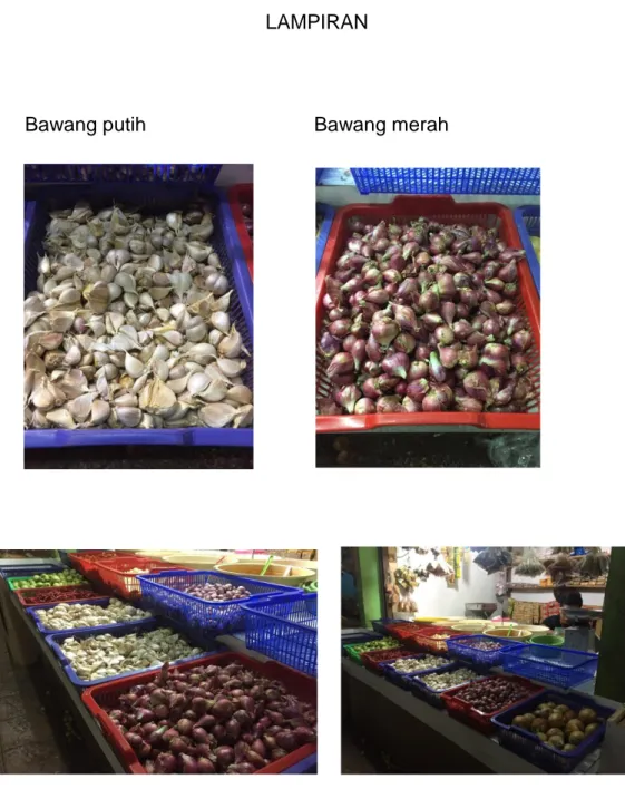 Foto kios bawang merah dan bawang putih (sebagai data). 