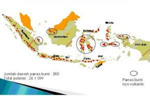 Gambar 2. Peta Persebaran Panas Bumi Indonesia (Kasbani, 2010) 
