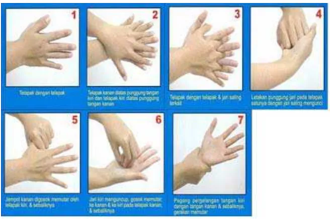 Gambar 2.1  Inilah  7  Langkah  Mencuci  Tangan  Yang  Baik  dan  Benar 