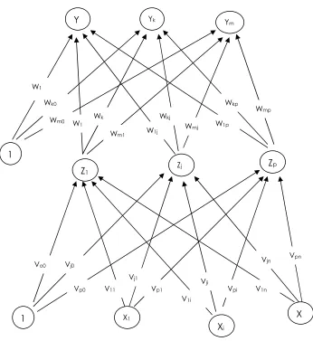 Gambar 1.2 Arsitektur backpropagation