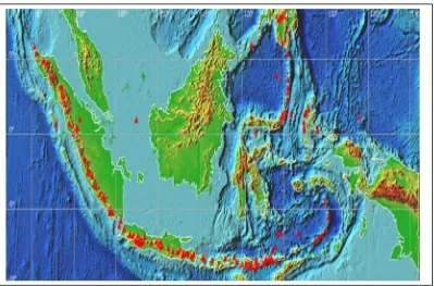 Gambar 1.1. Peta Sebaran Gunung Api di Indonesia 