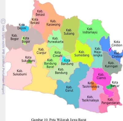 Gambar 10. Peta Wilayah Jawa Barat 
