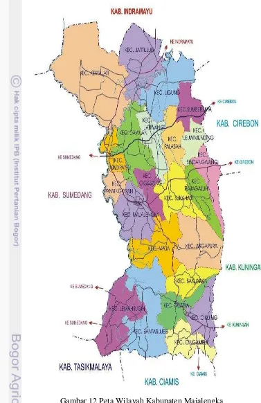 Gambar 12 Peta Wilayah Kabupaten Majalengka 