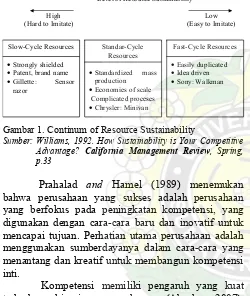 Gambar 1. Continum of Resource Sustainability 
