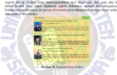 Gambar 16 Tampilan Menu Artikel 