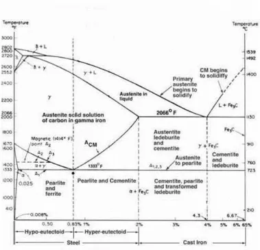 Gambar 1. Diagram Fasa Fe-Fe3C