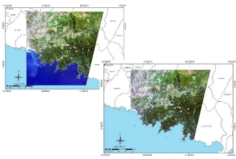 Figure 9. Before (left) and After (right) Topographic Correction Image (Analysis, 2015) 