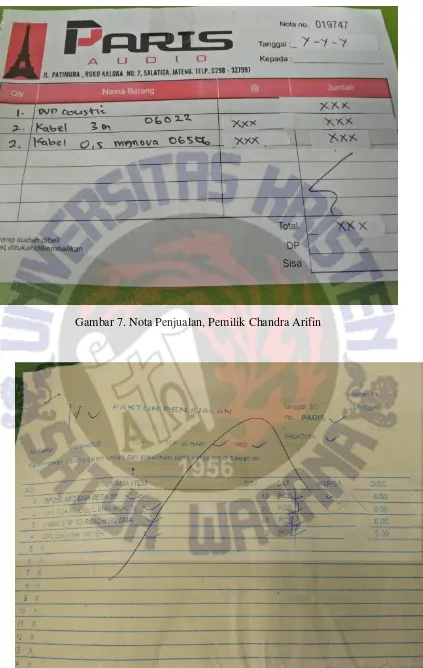 Gambar 7. Nota Penjualan, Pemilik Chandra Arifin 