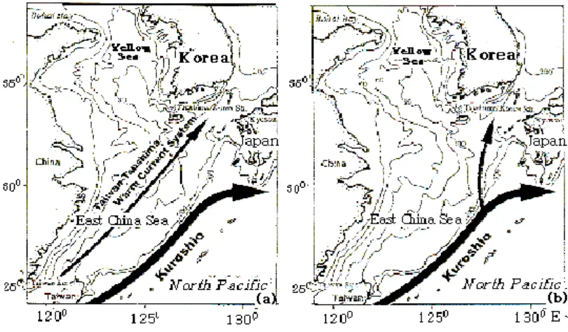 Fig. 3. Schematic diagram of the current system in the East China Sea (Nitani,1972) 