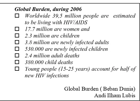 Tabel 2.1. Global Burden during 2006 