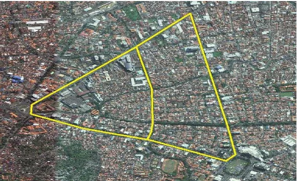 Gambar III.1. Kawasan CBD Kota Semarang (Citra Quickbird) 