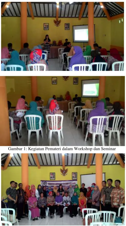 Gambar 1: Kegiatan Pemateri dalam Workshop dan Seminar 