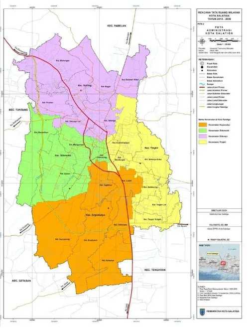 Gambar I.1. Peta Administrasi Kota Salatiga (http://penataanruangjateng.info) 