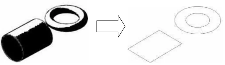 Gambar 5. Potongan Silinder dan Torus Pada Bidang x-y
