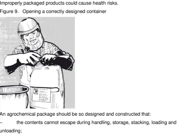 Figure 9.   Opening a correctly designed container 