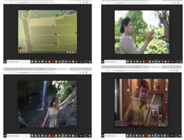 Gambar 01 Beberapa Potongan Video Promosi  Desa Wisata Sambangan 