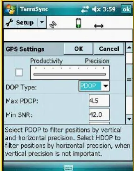 Gambar III.12.GPS Settings 