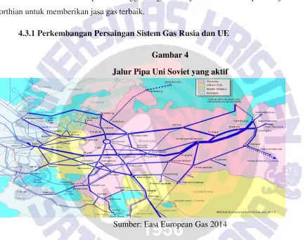 Gambar 4 Jalur Pipa Uni Soviet yang aktif 