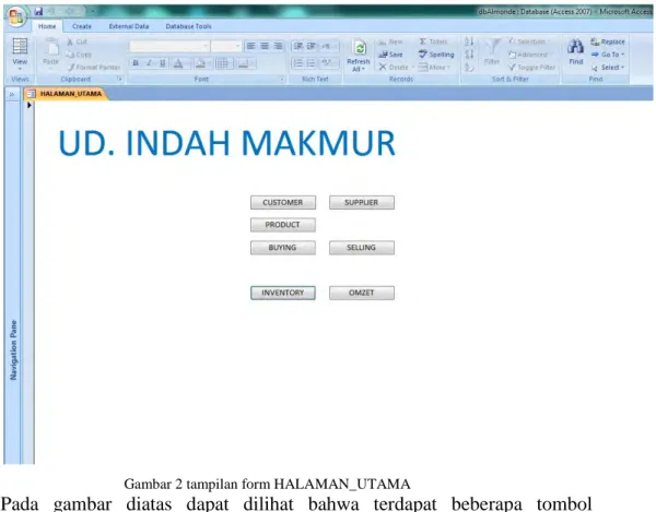 Gambar 2 tampilan form HALAMAN_UTAMA 