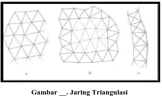 Gambar __. Jaring Triangulasi  