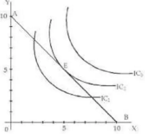 Gambar 2.7. Kurva Budget Line 