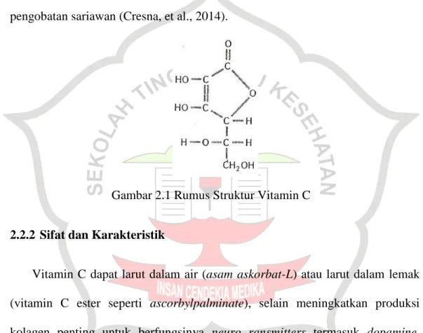 Gambar 2.1 Rumus Struktur Vitamin C 