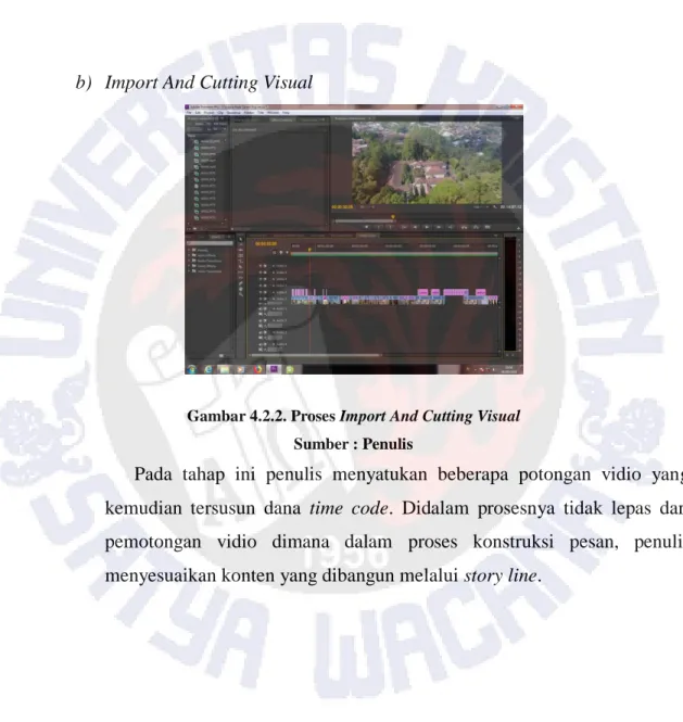 Gambar 4.2.2. Proses Import And Cutting Visual  Sumber : Penulis 