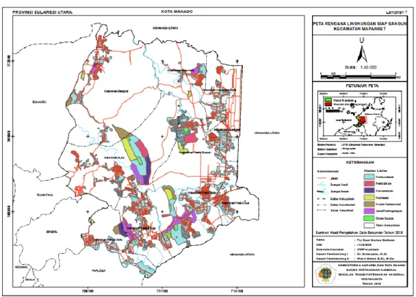 Gambar 6. Peta Rencana Lingkungan Siap Bangun Kecamatan Mapanget 