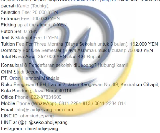 Gambar 3.1 Promosi melalui Facebook 