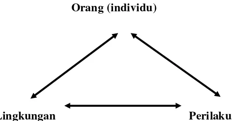 Gambar 2.1 Triadic Reciprocality atau Reciprocal Determinism 