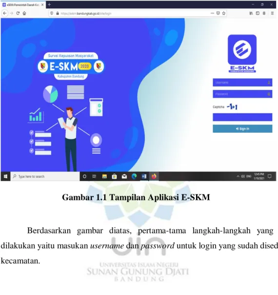 Gambar 1.1 Tampilan Aplikasi E-SKM 