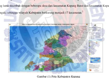 Gambar (1) Peta Kabupaten Kupang 
