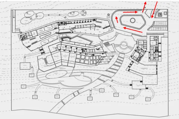 Gambar 0.13.  Layout Plan dengan Akses Masuk Utama 