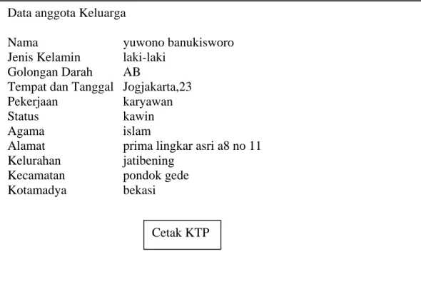 Gambar 4.7 Rancangan Layar Data KTP 