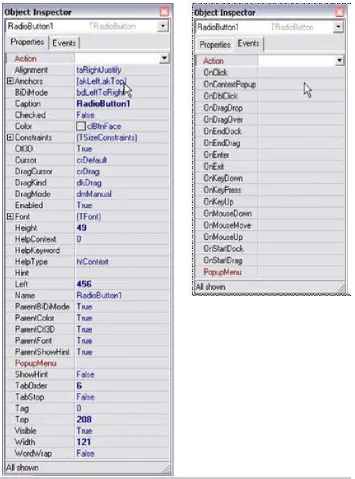 Gambar 1.9. Properties dan Even CheckBox 
