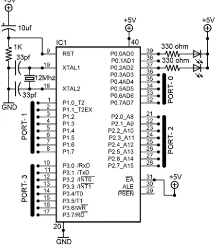 Gambar 4.1 Pengujian Rangkaian Mikrokontroller AT89S51 