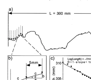Fig. 1. Measurement of the indices of structural complexity. (a) Transect showing proﬁle of habitat (proﬁlecan be obtained from a real habitat or an experimental mimic)