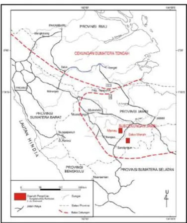 Gambar 1. Peta lokasi daerah penelitian (Modifikasi dari Jurnal Geologi Indonesia, 2006) 