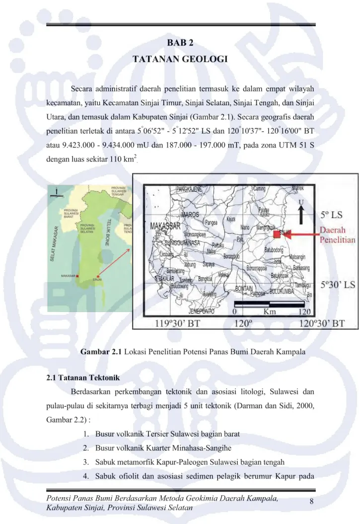 Gambar 2.1 Lokasi Penelitian Potensi Panas Bumi Daerah Kampala