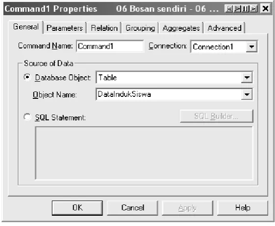 Gambar 3. Command1 Properties  