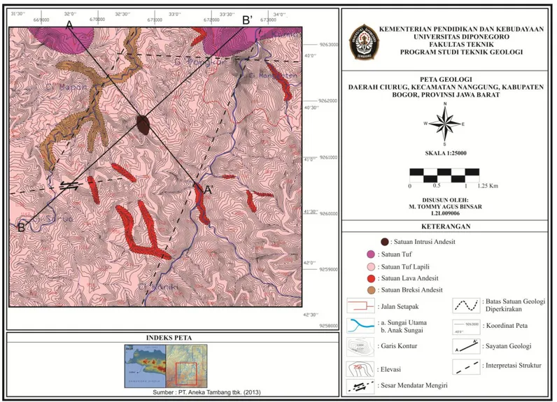 Gambar 3. Peta geologi daerah penelitian