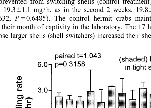 Table 1Status of hermit crabs after 48