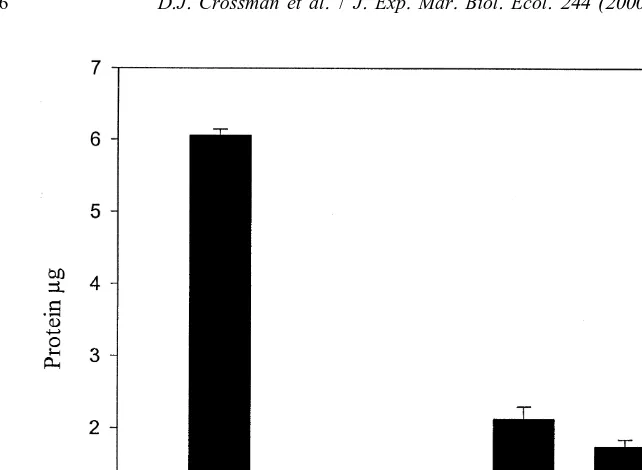 Fig. 4. Bradford assays showing recovery of BSA internal standard in NaOH extracts of algae (nindividuals)