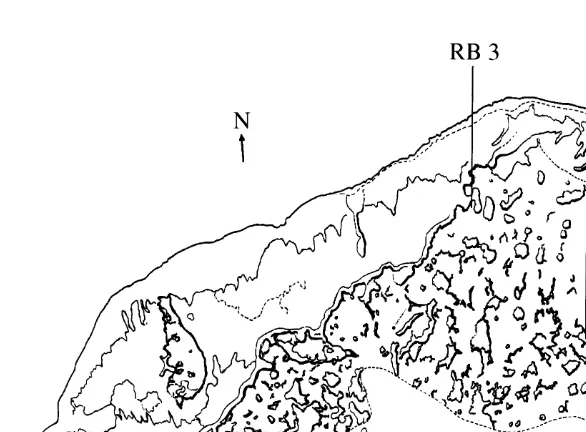 Fig. 2. Map of One Tree Lagoon showing the location of the study sites used in this project, which containednatural populations of thereef site