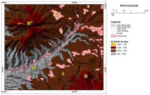 Gambar 1.2:  Relief Pujon dan sekitarnya 